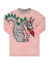 STELLA MCCARTNEY PINK BABYGIRL DRESS WITH COLORFUL DRAGON,566507 SNM14 5769