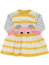 STELLA MCCARTNEY STRIPED BABYGIRL DRESS WITH MOUSE,571971 SNM21 9232