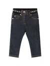 GIVENCHY DENIM BABYGIRL JEANS WITH WHITE LOGO,11027803