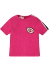 GUCCI FUCSHIA DRESS FOR BABY GIRL WITH ICONIC GG,11025104