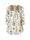 OSCAR DE LA RENTA WHITE DRESS FOR GIRL WITH COLORFUL FLOWERS AND DETAILS,19FGE661FI WHM