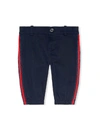 GUCCI BLUE NEWBORN TROUSERS,11100055