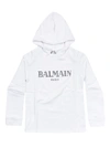 BALMAIN PRINTED HOODIE,10933761