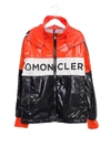 Moncler Hexagon Logo Print Nylon Jacket In Arancione