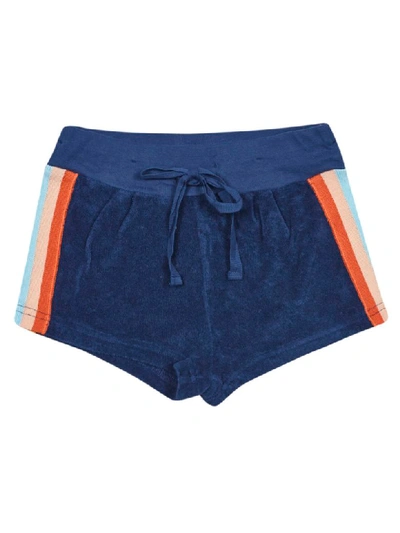 Ao76 Kids' Stripe Detail Shorts In Blue