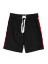 Givenchy Branded Bands Bermuda Shorts In Black In Nero