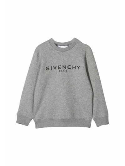 Givenchy Teen Logo Print Sweatshirt In Grigio