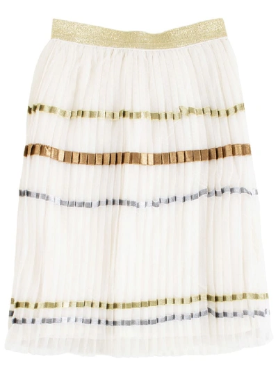 Billieblush Kids' Pleated Little Girl Skirt In Gold