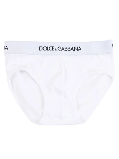 Dolce & Gabbana Baby Set Two Underpants In Bianca