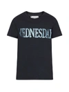 ALBERTA FERRETTI BLUE GIRL T-SHIRT WITH LIGHT BLUE WRITING,11007644