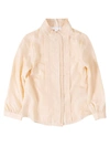 Chloé Kids' Pleated Front Shirt In Rosa Pallido