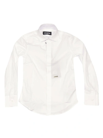 Dsquared2 Long-sleeved Classic Shirt In White