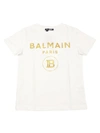 BALMAIN LOGO PRINT SHORT SLEEVE T-SHIRT,11042762