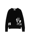 Moncler Kids' Intarsia Logo Tricot Wool Sweater In Nero