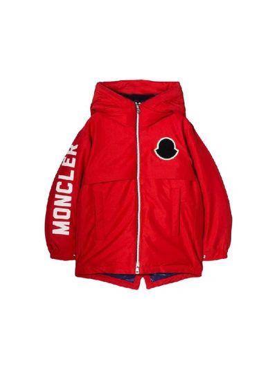 Moncler Kids' Red Airon Baby Jacket In Rosso