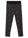 Stella Mccartney Girl's Scribble Logo Print Leggings In Multicolor
