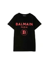 Balmain Kids' Glitter Logo T-shirt In Unica