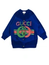 GUCCI BLUE COTTON JERSEY SWEATSHIRT,575177XJBHEK 4301