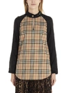 BURBERRY BURBERRY VINTAGE CHECK BUCKLE COLLARED BLOUSE