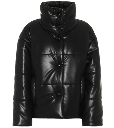 Nanushka Black Vegan Leather Hide Jacket