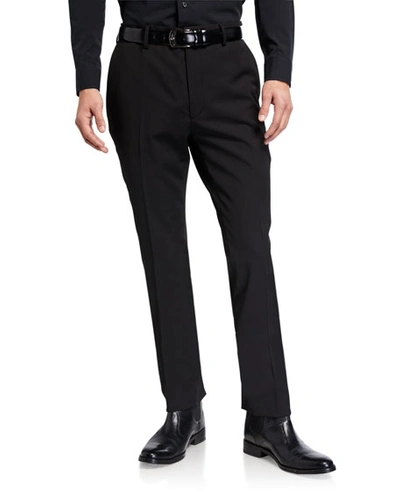 Fendi Men's Multi-piping Wool Trouser Pants In Black