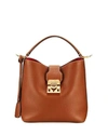 MARK CROSS MURPHY SMALL GRAIN LEATHER BUCKET BAG,PROD228550203