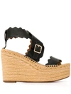 CHLOÉ LAUREN WEDGE ESPADRILLE SANDALS