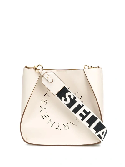 Stella Mccartney Stella Logo Shoulder Bag In White