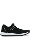 JIMMY CHOO VERONA CRYSTAL-EMBELLISHED SNEAKERS