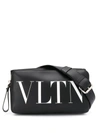 Valentino Garavani Black Vltn Logo Cross Body Bag