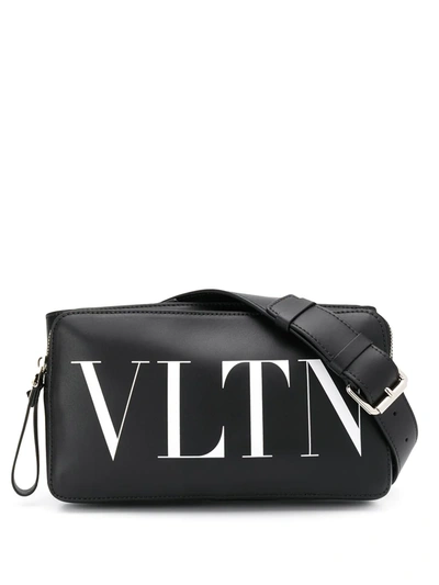 Valentino Garavani Black Vltn Logo Cross Body Bag