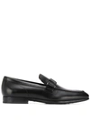 TOD'S T LOGO LEATHER LOAFERS