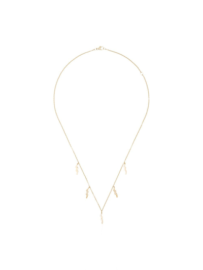 Andrea Fohrman 18k Yellow Gold Diamond Lightning Charm Necklace In Metallic: