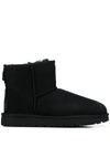 Ugg Bailey Button I Low Heels Ankle Boots In Black Suede In Black