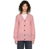 ACNE STUDIOS PINK PATCH CARDIGAN