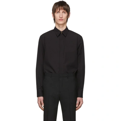 Givenchy Black Gold Button Shirt In 001 Black