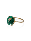 ANDREA FOHRMAN 18KT YELLOW GOLD MALACHITE GALAXY DIAMOND RING