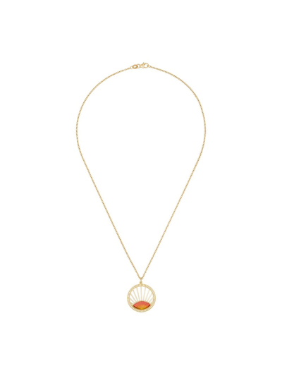 Andrea Fohrman 18k Yellow Gold Diamond Sunset Pendant Necklace In Metallic: