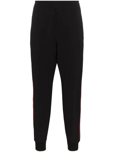 Alexander Mcqueen Logo Tape Track Pants In Black