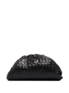 Bottega Veneta The Pouch Intrecciato Bag In Black