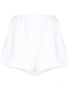 Terry Towelling Estate Cotton Shorts In White