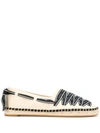 TORY BURCH LACED CANVAS ESPADRILLES