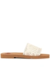 CHLOÉ Woody lace sliders