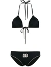 DOLCE & GABBANA DG PRINT CONTRASTING TRIM BIKINI