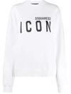 Dsquared2 Icon Print Sweatshirt In White
