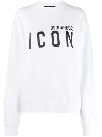 Dsquared2 Icon Print Sweatshirt In White