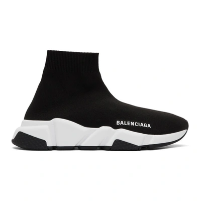 Balenciaga Speed Sneaker In Black White Black