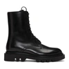 GIVENCHY BLACK LEATHER COMBAT BOOTS