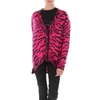 SAINT LAURENT SAINT LAURENT ZEBRA PATTERNED CARDIGAN