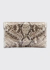 ALAÏA OUM PYTHON CONTINENTAL CLUTCH BAG,PROD151880042